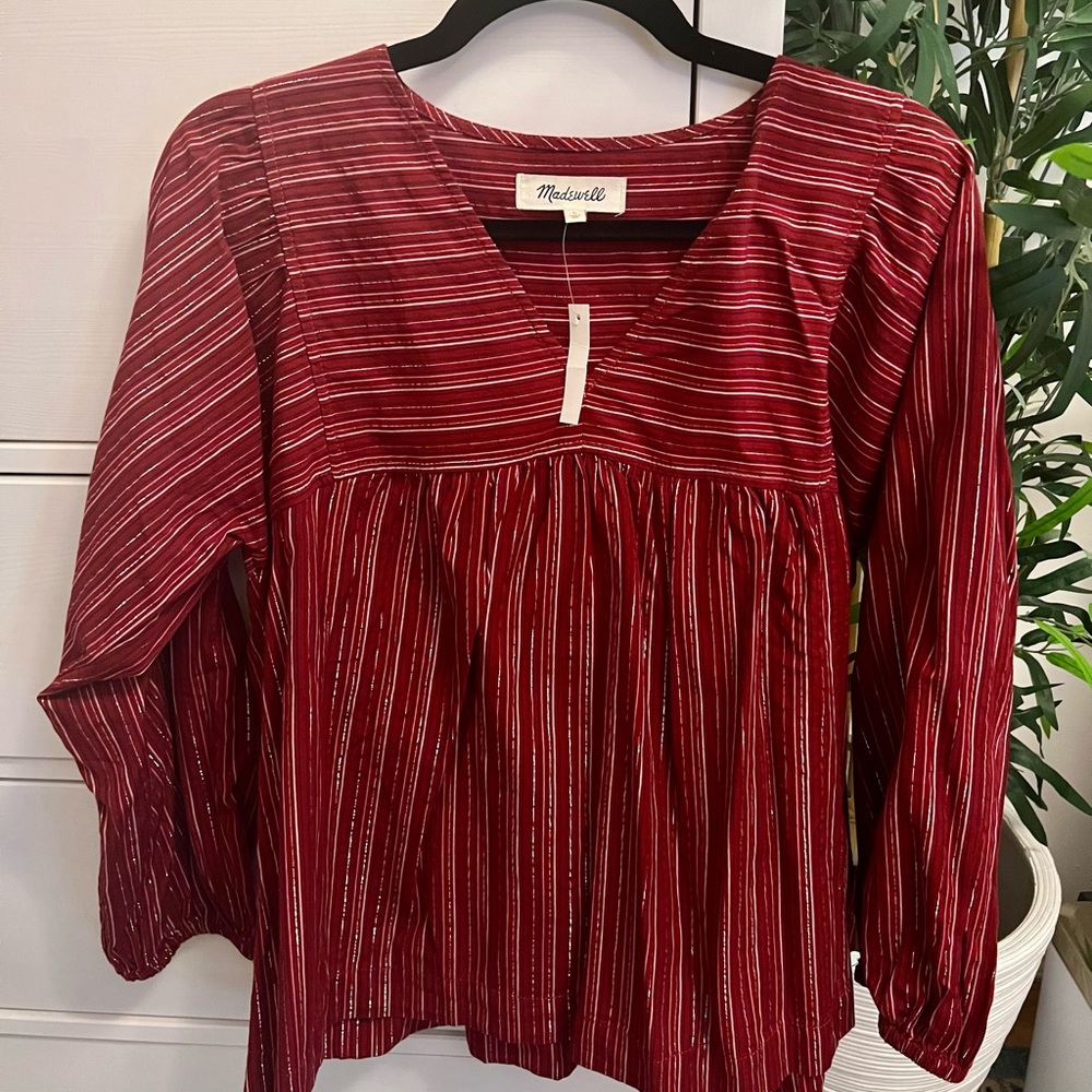Madewell Striped Blouse - New with tags!